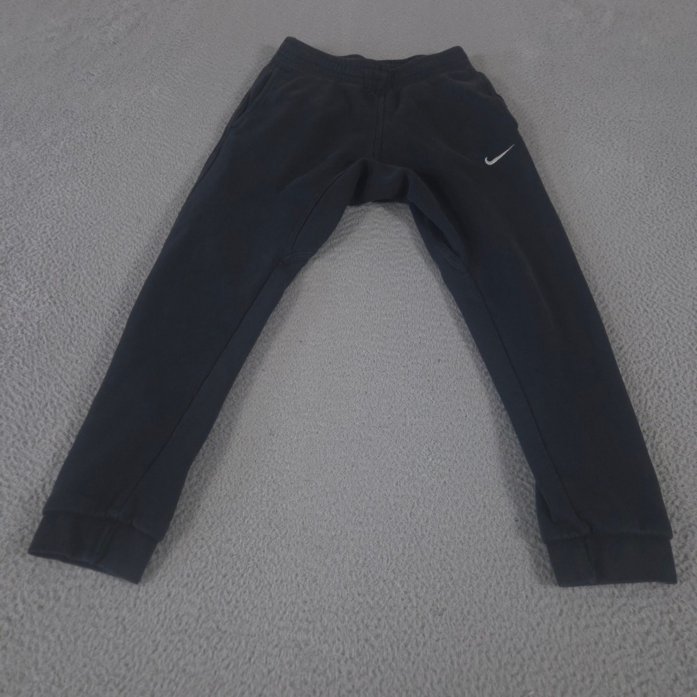 Nike Sweatpants Mens Small Black Sportswear Club Fleece Jogger Cotton Blend Logo